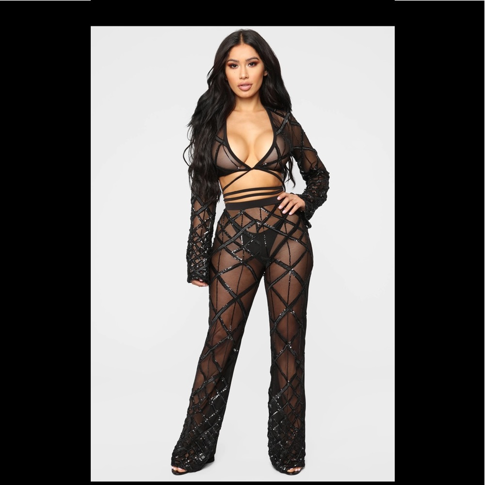 Sheer Sequin Two Piece